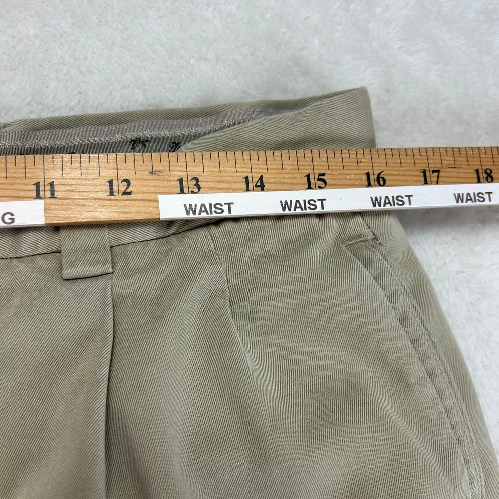 Tommy Bahama Silk Pleated Chino Pants Mens 34x32 Beige Relaxed Fit Mid Rise